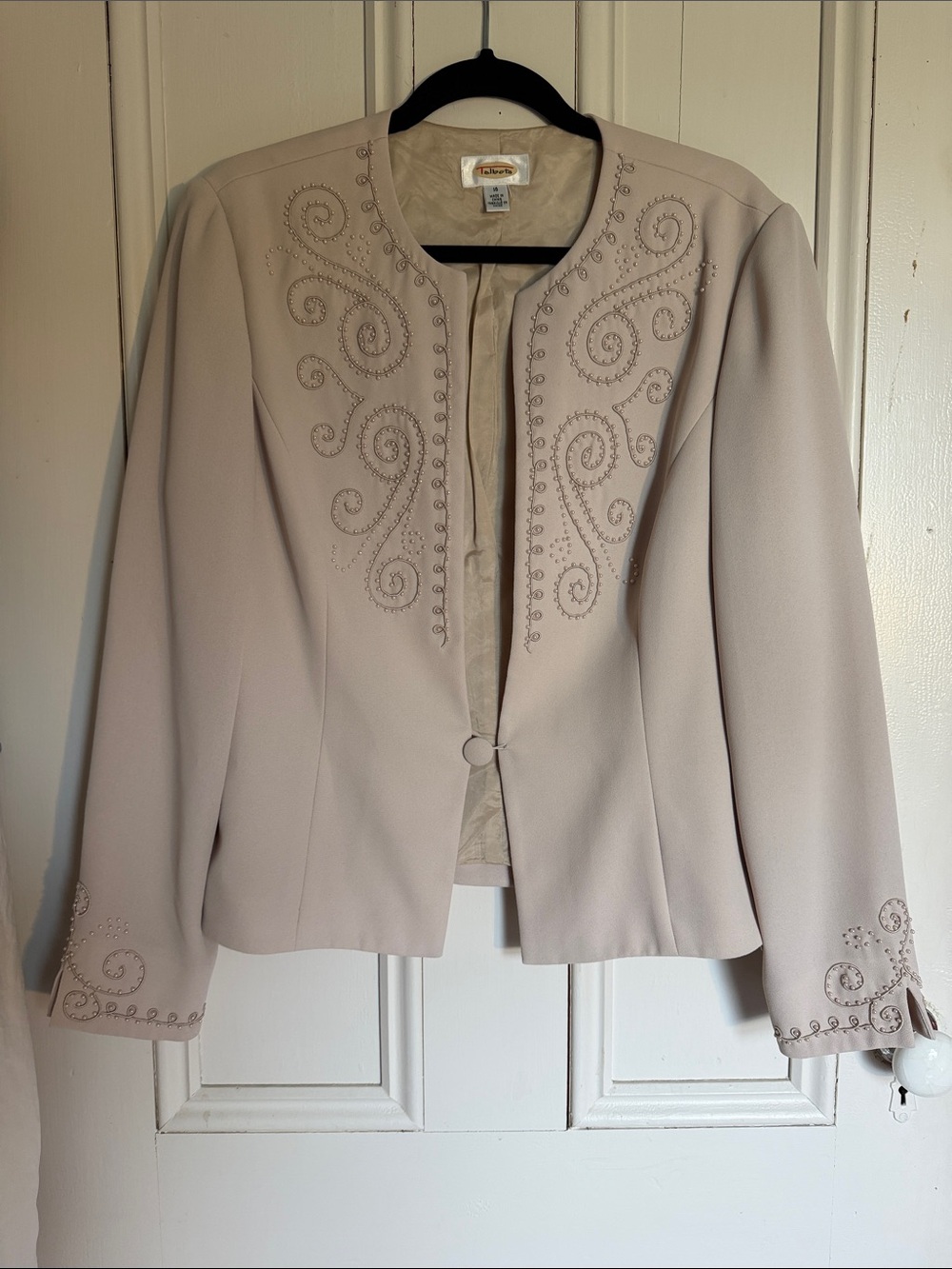 Talbots Cream Dress with Matching Jacket - Picture 6 of 8